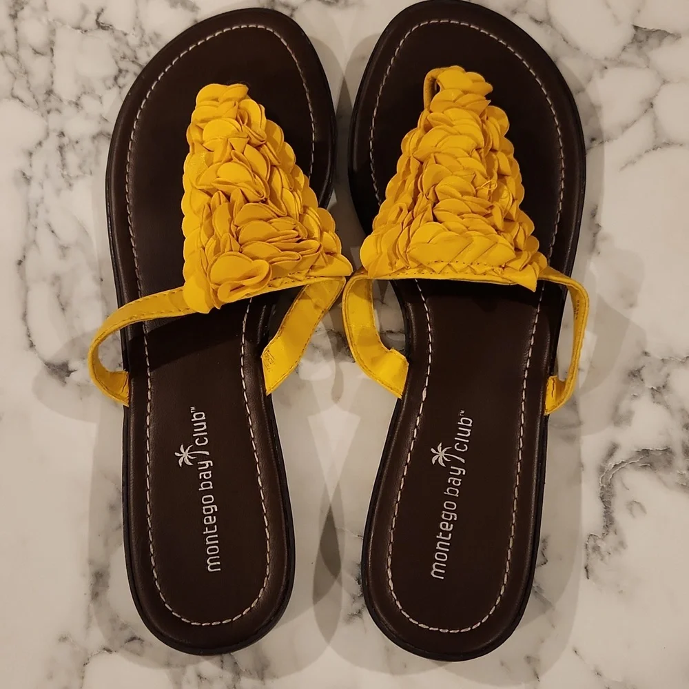 Yellow Ruffle Sandals - Picture 2 of 4